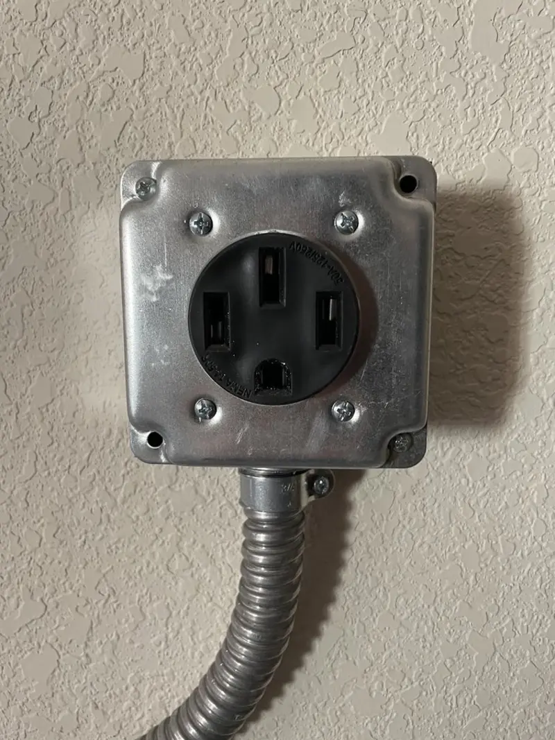 NEMA 14-50 outlet installed for Smart Home Electrical in Calhoun